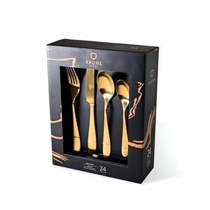 Cuchillería De Mesa 24 Piezas / Gold - Krons