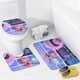 thumbnail image 4 of Elemental-theme 4-Piece Shower Curtain Set with Rugs, Waterproof Bathroom Decor Set Includes Bath Mat, U-Shaped Rug, Toilet Lid Cover and Curtain with Hooks, 4 of 6