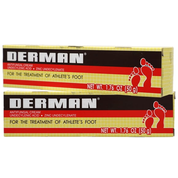 Crema Derman para el Tratamiento del Pie de Atleta 2 tubos de 50 g