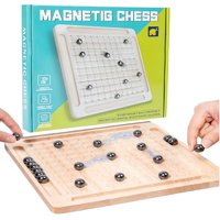 Genérico - Juego De Ajedrez Magnético Con Tablero De Madera