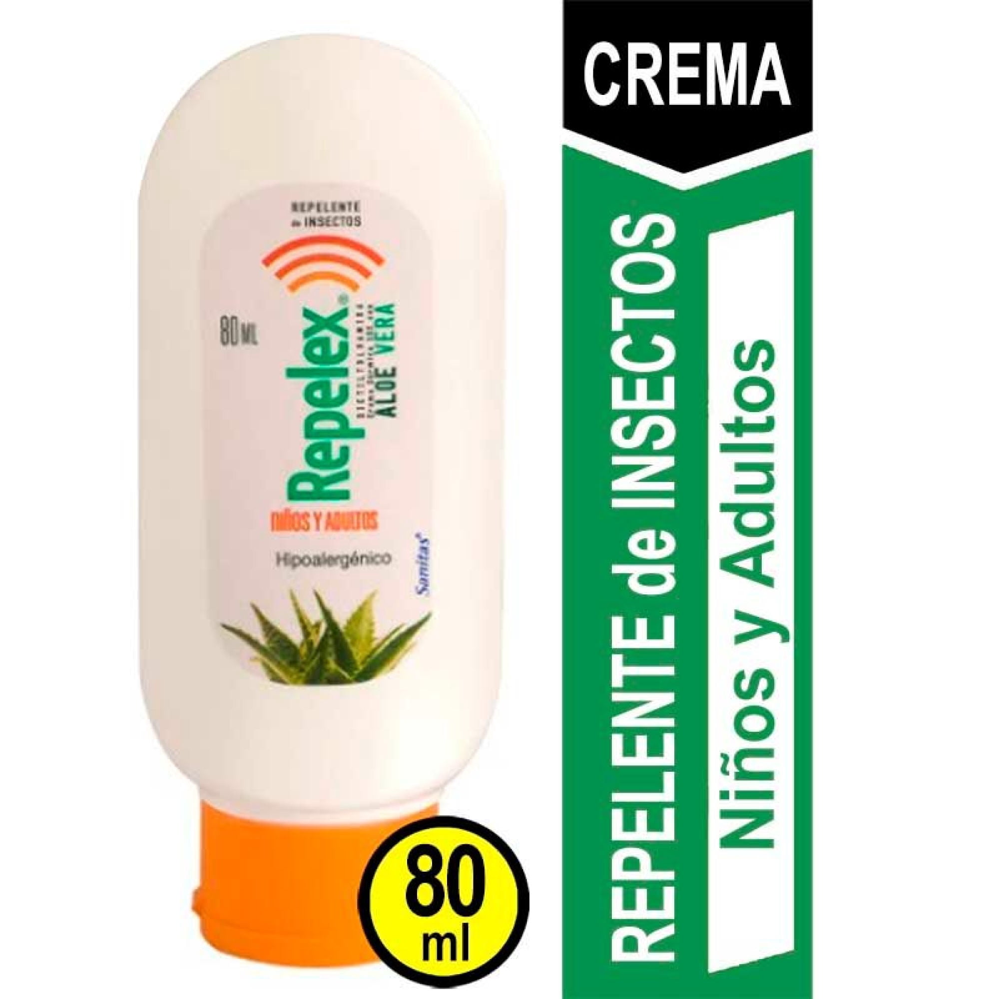 Repelente De Insectos Crema Tópica Con Aloe Vera 80 g Repelex