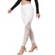 thumbnail image 4 of Estilo de Leggings de Encaje para Mujeres, Cintura Elástica, Ajustados, Transparentes, Pantalones Delgados XL Blanco, 4 of 6