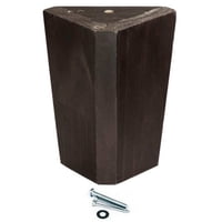 Rosen - Pata Para Cama Europea. Tipo L - Ancho 11 Cm Color Roble Oscuro