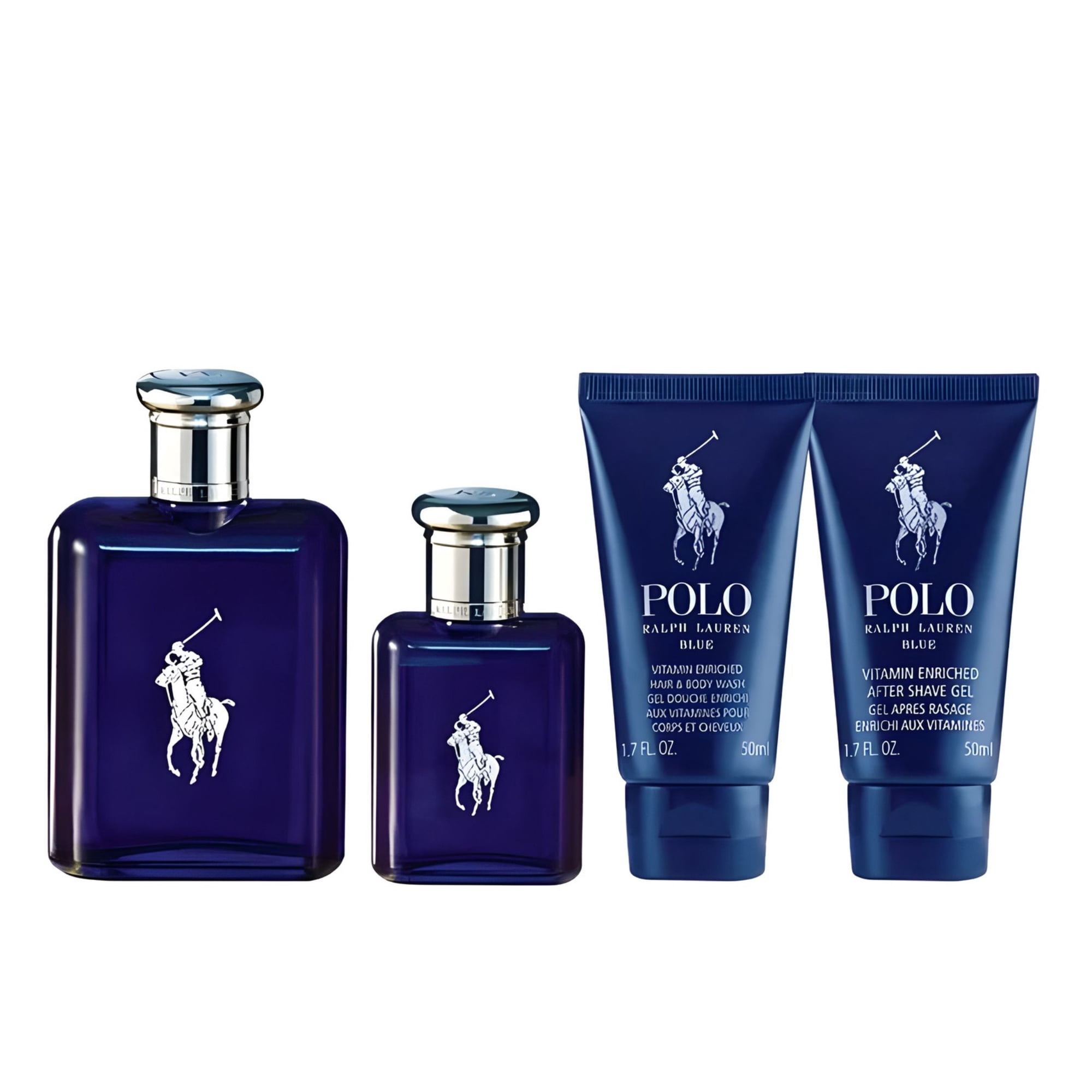 Ralph Lauren - Polo Blue Estuche Edt 125ml+40ml+gel 50ml+af Shave Gel 50ml+bolso