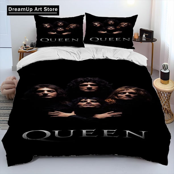 Fashion Rock Band Bedding Set Boys Girls Duvet Cover Pillowcase Bed Adult Bedroom