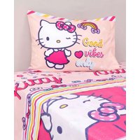 Juego Sábana Infantil Hello Kitty Plaza Y Media Mashini 02