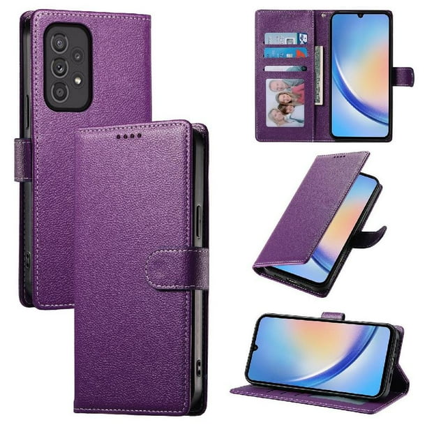 Funda para FOXDOCK Samsung Galaxy A33 5G– Cuero Premium, 3 ranuras para tarjetas, Protección contra impactos