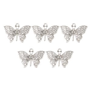 Bothyi - 5 Piezas De Encantadores Dijes De Mariposa En 3D Para Pulseras, Pendientes Y Collares