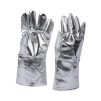 Ioensy - Guantes De Trabajo Protección Aislamiento Térmico Resistente Al Desgaste Guantes De Trabajo Prácticos Plata