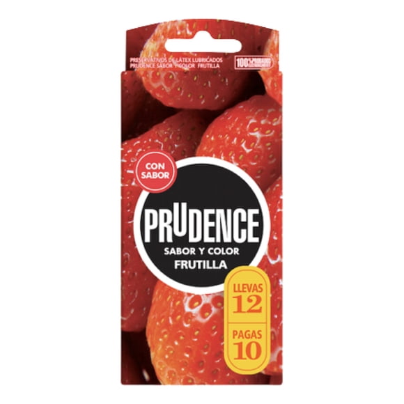 Preservativo Prudence Sabor Frutilla Caja 12 Condones