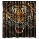 thumbnail image 1 of Cortina de ducha de tigre con ganchos, tamaño 66 x 72 pulgadas, 1 of 3