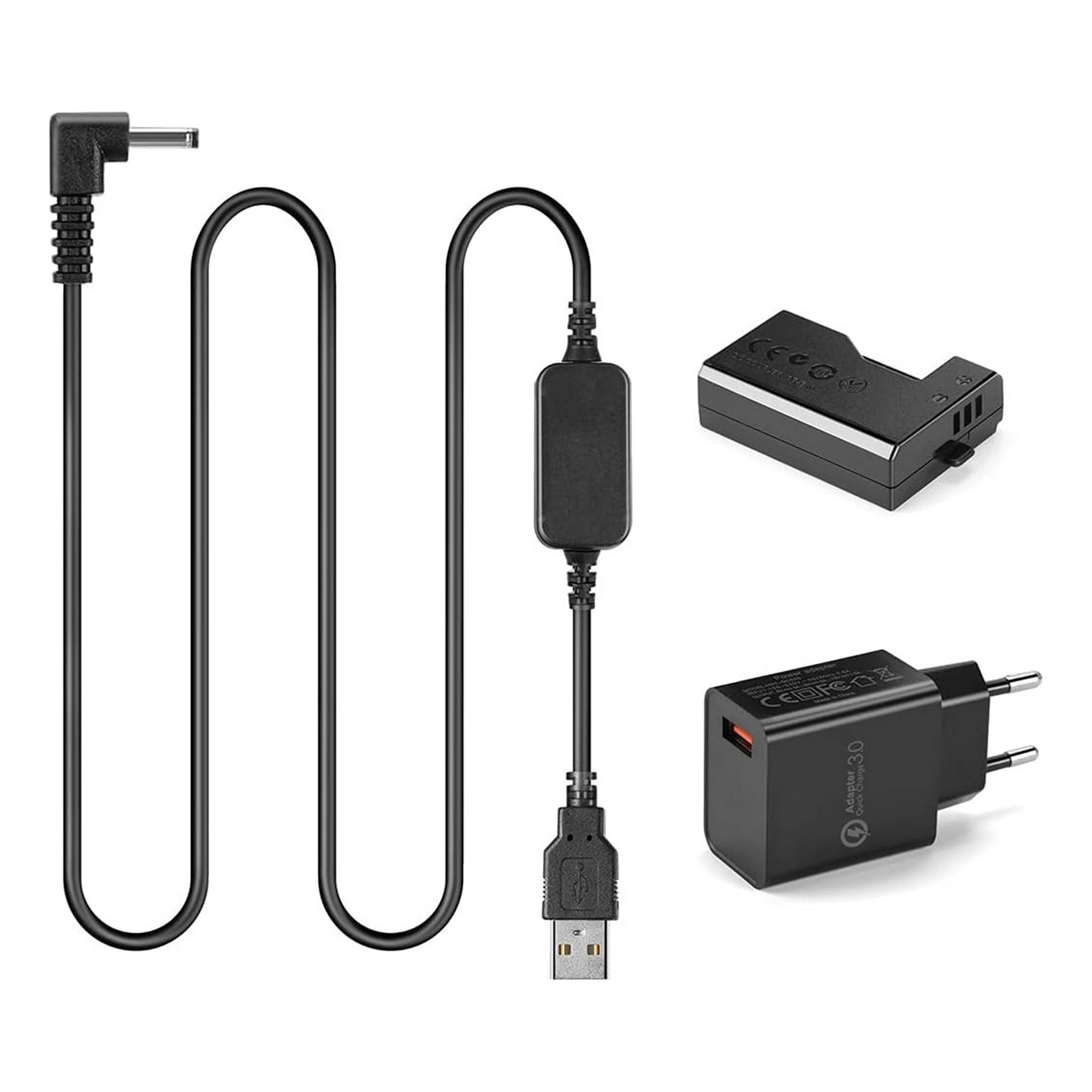 Genérico - Adaptador Corriente Canon Lp E10+ Cargador Usb Quick Charge