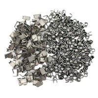 Bothyi - Juego De 300 Kits De Reparación De Cremalleras, Componentes En Forma De U Para Reemplazar El Extremo Abierto, En Forma De U, Negro