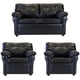 thumbnail image 1 of Living Mateo 211 - Cuero Sintético Pu Negro, 1 of 8
