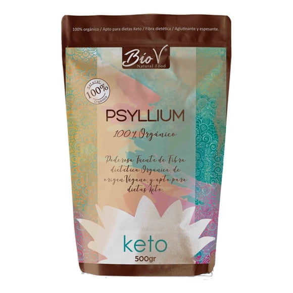 Polvo De Psyllium Husk Orgánico 500g Keto Vegano Biov