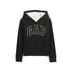 thumbnail image 1 of Buzo GAP Niñas Logo Sherpa con Cierre Completo Negro Verdadero XL, 1 of 2