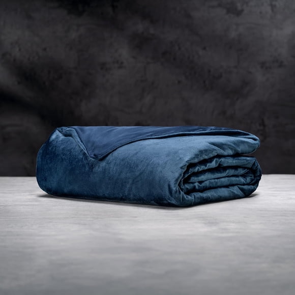 Manta LUXOME 8 kg 152 × 203 cm azul marino tamaño queen