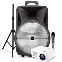 Microlab - Parlante Karaoke Bluetooth Portátil 15 Pulgadas + Atril