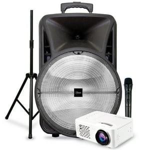 Microlab - Parlante Karaoke Bluetooth Portátil 15 Pulgadas + Atril