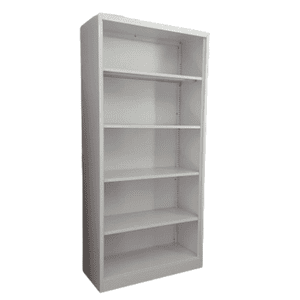 Metalbrein - Estante Semi Cerrado Metálico Blanco - 185X87X40 Cm