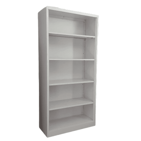 Metalbrein - Estante Semi Cerrado Metálico Blanco - 185X87X40 Cm