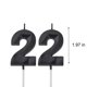 thumbnail image 2 of Velas JEVONS número 22 negro con glitter – paquete de 2, 2 of 8
