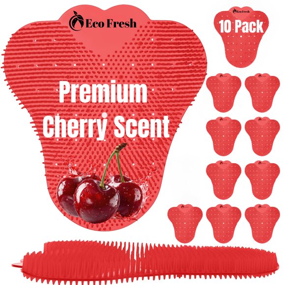 Pantalla para urinario Eco Fresh Pack de 10 unidades Aroma Cereza 30 días