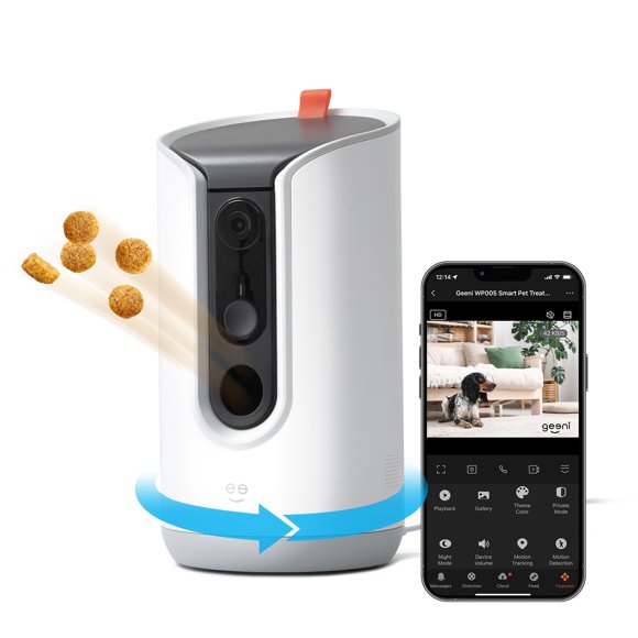 Dispensador de Golosinas para Mascotas Geeni Treat Cam Pro 0.5L WiFi 2K