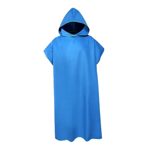 Ioensy - Poncho De Microfibra Para Surf, Toalla De Playa Absorbente Para Verano, Baño, Viaje, Azul
