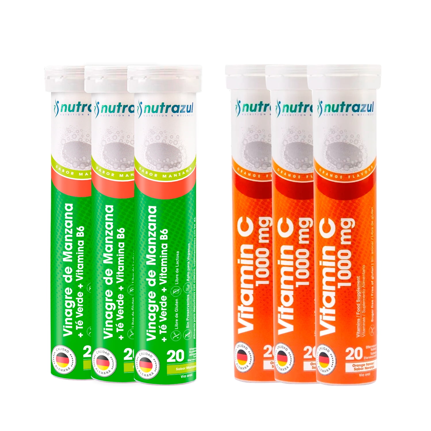 Nutrazul - Vinagre De Manzana+vitamina C -pack 6