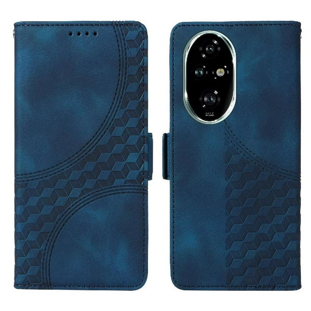Carcasa FOXDOCK Honor 200 Pro de cuero PU, diseño acolchado clásico, protección contra caídas y rayones