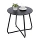thumbnail image 1 of Mesa auxiliar pequeña para patio exterior juserox, metal negro, 1 of 7