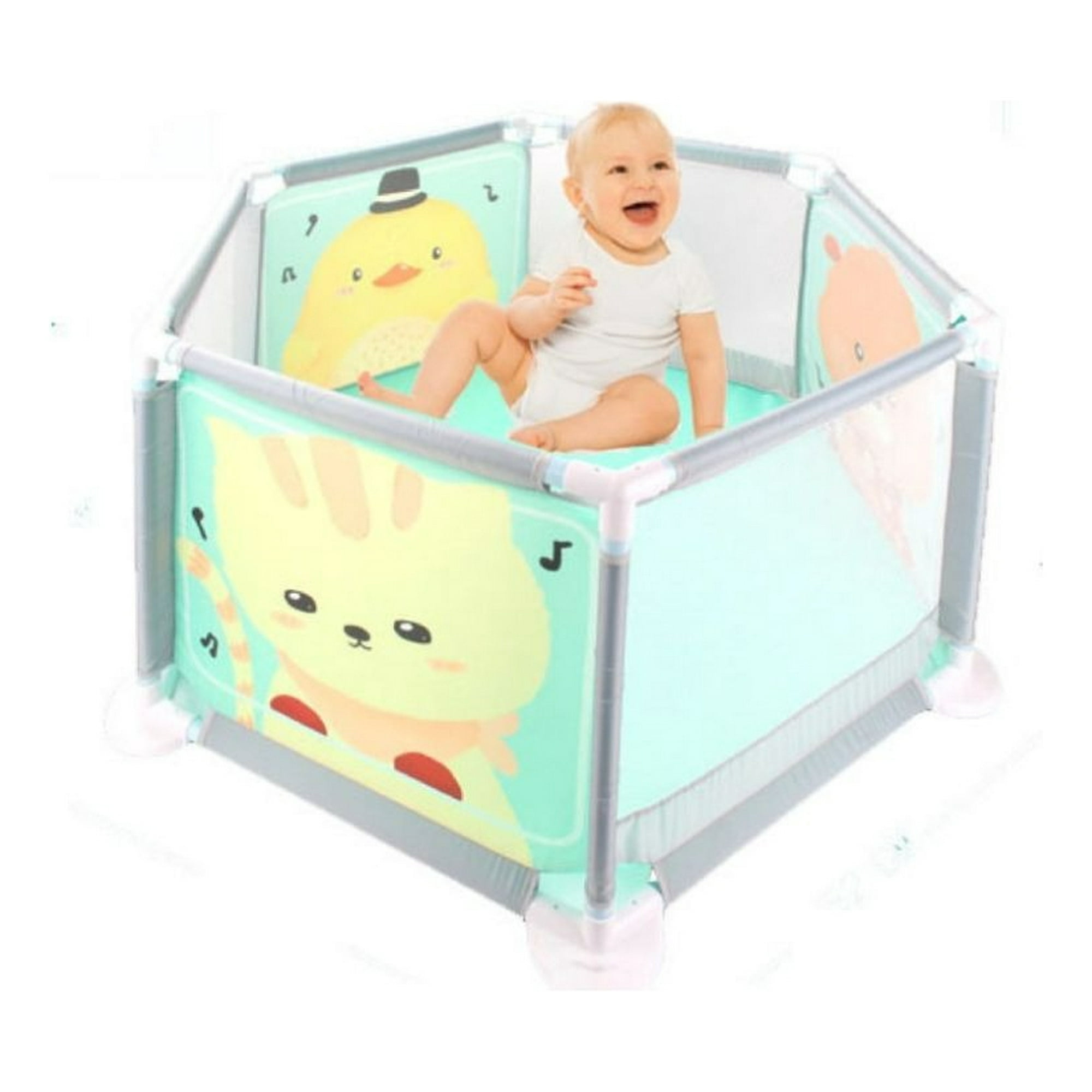 Genérico - Corral Hexagonal 1m Plegable Portatil Seguro Para Bebe Lau