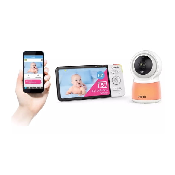 Monitor de vídeo para bebés VTech RM5754HD Smart Wi-Fi 1080p de 5 pulgadas