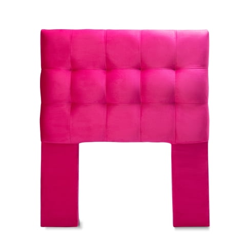 Dgb - Respaldo Cama 1 Plaza Felpa Fucsia Alicante Cp