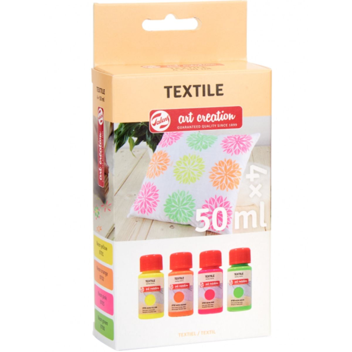 Pintura Textil Art Creation Set 4 Colores Neón 50ml