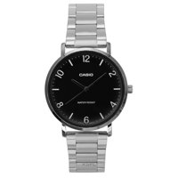 Reloj Casio Standard Analog Stainless Steel Black Dial Quartz Mtp-Vt03D-1B Men'S Watch