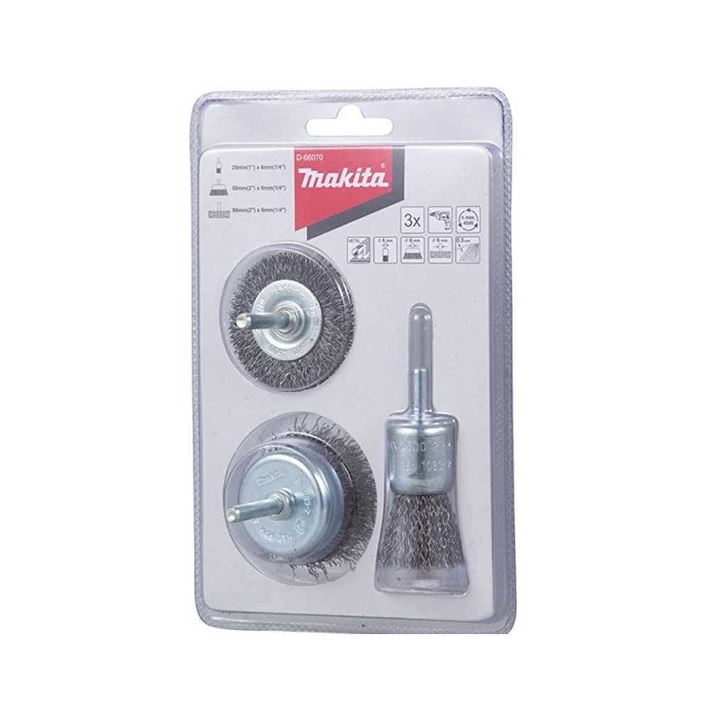 Makita - Set Gratas Toma 1/4 Para Taladro D-66070