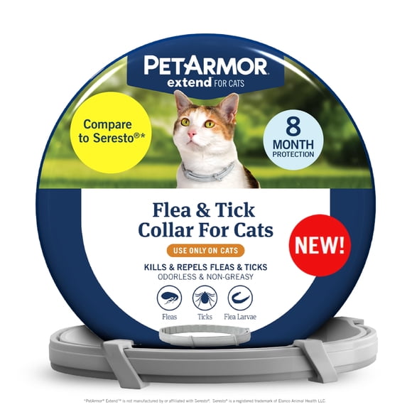 Collar PetArmor para tratamiento de pulgas y garrapatas que prolonga 8 meses para gatos