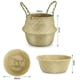 thumbnail image 2 of Macetero Cesto Canasto Maceta De Mimbre Plegable Grande Beige, 2 of 2