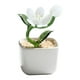 thumbnail image 1 of Planta En Maceta Estatua De Vidrio Estatuilla Regalo Decorativo Flores Artificiales En Maceta Blanco, 1 of 5