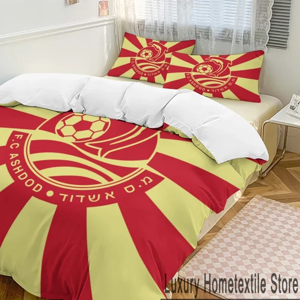 FC Ashdod Bedding Set Duvet Cover Bed Set Quilt Cover Pillowcase Comforter Boys Adult Bedding Set Bed Sheets