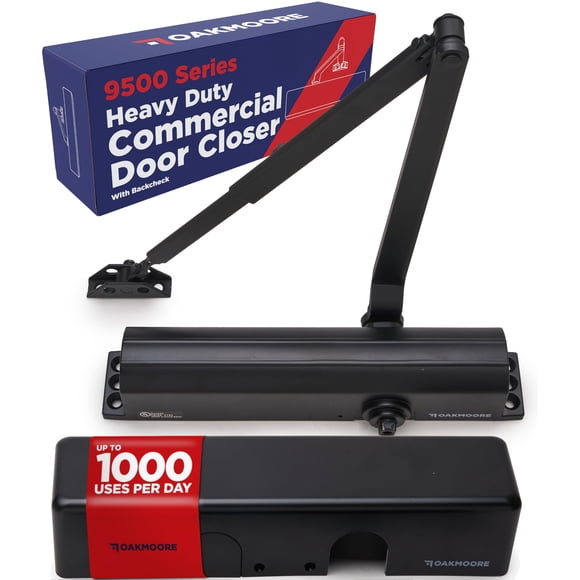Cerrador de puertas OAKMOORE de alta resistencia comercial negro