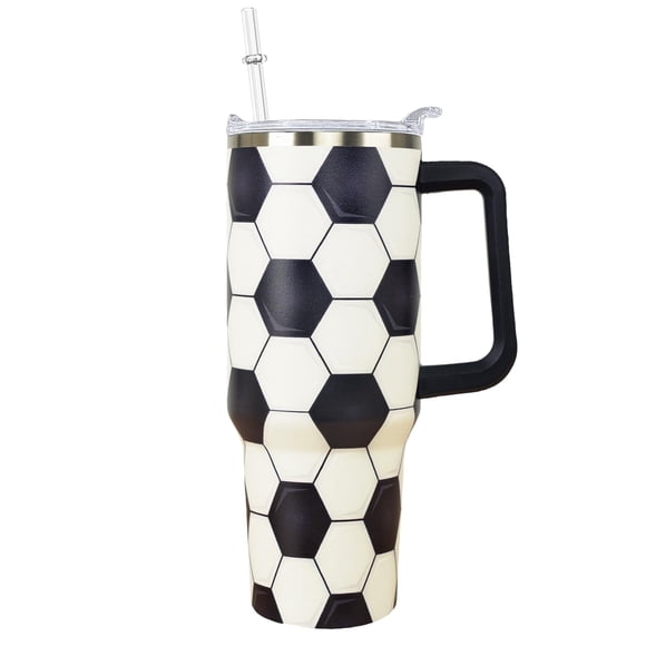 Vaso de Bebida Ceovfoi 1200 ml con Asa y Pajilla
