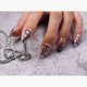 thumbnail image 5 of Uñas postizas con brillo y llamas negras, uñas postizas de brillo medio para mujeres y niñas, 24 unidades, 5 of 7