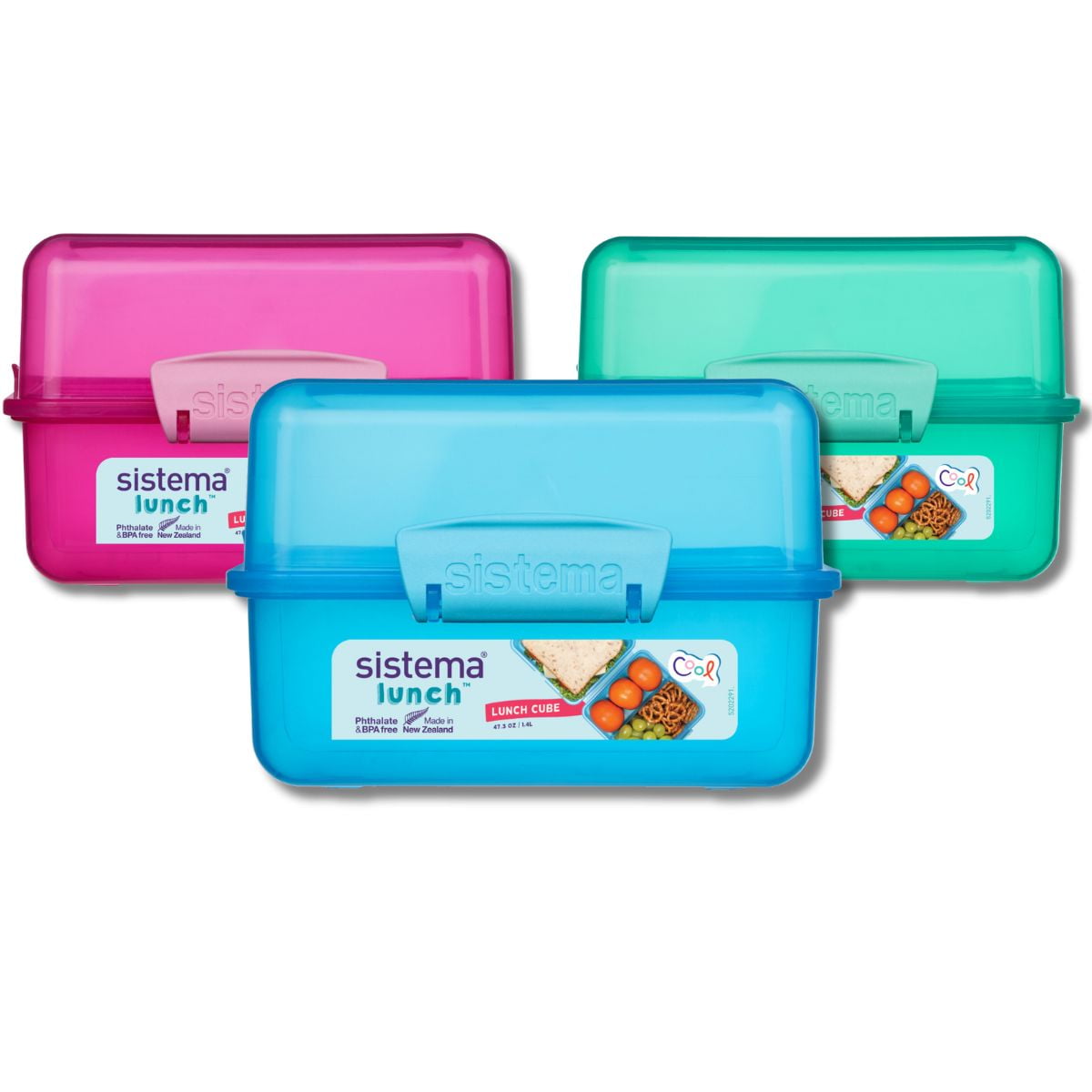 Pack 6 Tapers Almuerzo Sistema Colores Surtidos 1.4 Litros