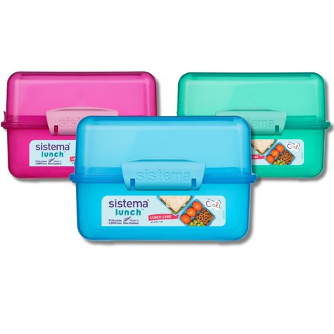 Pack 6 Tapers Almuerzo Sistema Colores Surtidos 1.4 Litros