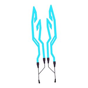 Ioensy - Casco De Motocicleta Tira De Luz Led Casco De Luz Fría Conjunto De Iluminación Accesorios Azul