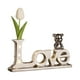 thumbnail image 3 of Letreros De Palabras Para Decoración Del Hogar, Letrero De Letras De Bloque De Cerámica Para Estante, Mesa De Dormitorio, Amor Blanco Y Plateado, 3 of 3