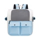 thumbnail image 5 of Mochila porta gato para mascotas, bolsa de viaje con correa ajustable, bolsa de transporte portátil con ventilación, bolso para acampar y viajar al ai azul, 5 of 5